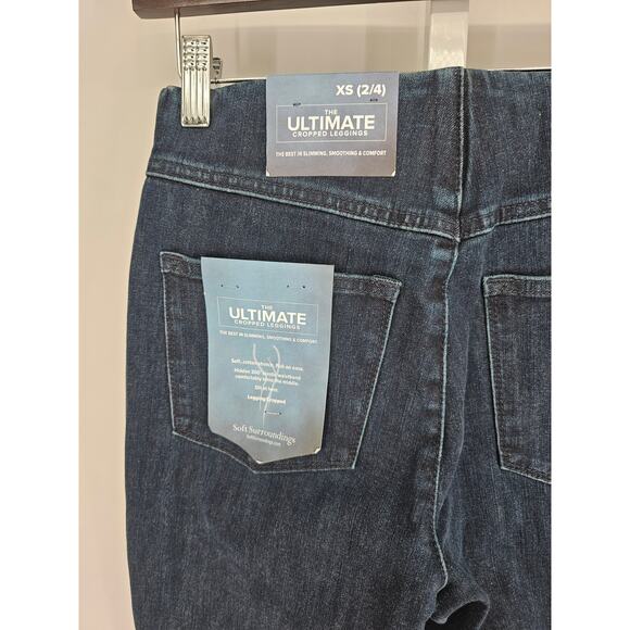Soft Surroundings Womens Sz XS The Ultimate Cropped Legging Blue Jeans NEW - Picture 3 of 4